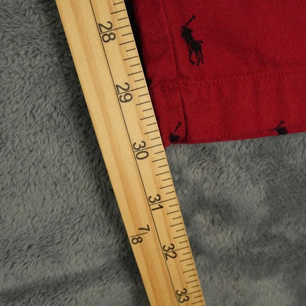 Polo Ralph Lauren Pajama Pants Men XL Red Pony Logo Print Cotton Drawstring‎